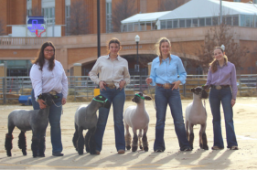  4 EMS ISD FFA Students with their animals at the FFSSR 2025